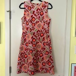 Barney’s New York Vibrant Floral Cotton Sleeveless Dress